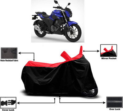 KEDIT Two Wheeler Cover for Yamaha(FZ 25, Red)