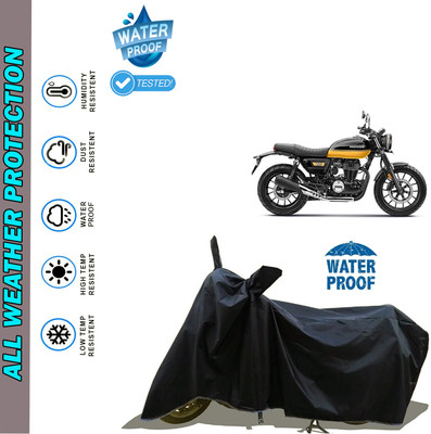 AutoGalaxy Waterproof Two Wheeler Cover for Honda(CB350RS, Black)