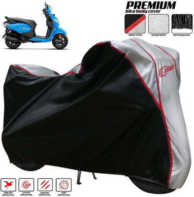 xodi Waterproof Two Wheeler Cover for Hero(MotoCorp Pleasure Plus, Silver, Black)