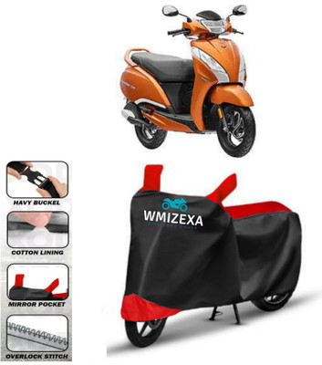 WMIZEXA Two Wheeler Cover for TVS(Red, Black)