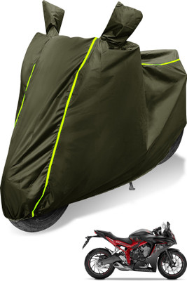 Auto Hub Waterproof Two Wheeler Cover for Honda(CBR 650F, Green)