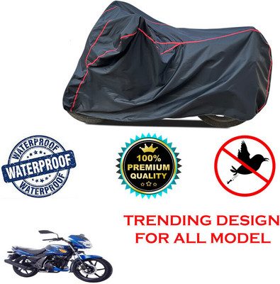 THE REAL ARV Waterproof Two Wheeler Cover for TVS(Flame 125, Black)