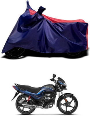 Mdstar Waterproof Two Wheeler Cover for Hero(Passion Plus, Red, Blue)