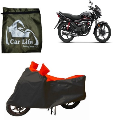 Car Life Waterproof Two Wheeler Cover for Honda(CB Shine, Red, Black)