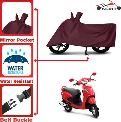 KEDIT Two Wheeler Cover for Hero(MotoCorp Pleasure Plus, Maroon)