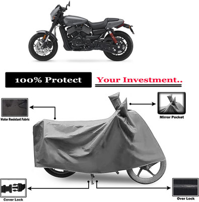 Amexride Two Wheeler Cover for Harley Davidson(Street Rod, Grey)