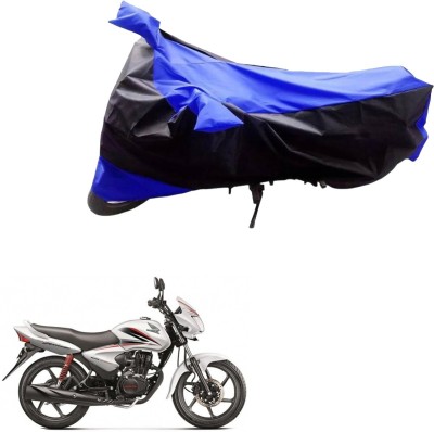 Mdstar Waterproof Two Wheeler Cover for Yamaha(Saluto, Black, Blue)