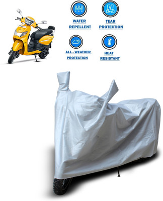 CODOKI Waterproof Two Wheeler Cover for Hero(Pleasure, Silver)