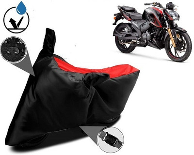 smwzxyu Waterproof Two Wheeler Cover for TVS(Apache RTR 200 4V, Grey, Red)