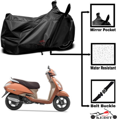 KEDIT Two Wheeler Cover for TVS(Jupiter 125, Black)
