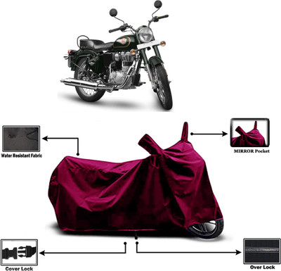 Amexride Two Wheeler Cover for Royal Enfield(Standardv BS6, Maroon)