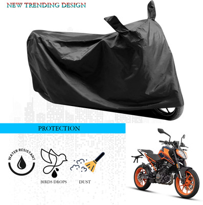 ANTHUB Waterproof Two Wheeler Cover for KTM(200 Duke, Black)