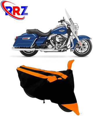 RRZ Waterproof Two Wheeler Cover for Harley Davidson(Road King, Black, Orange)