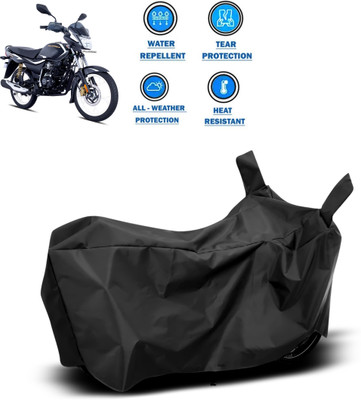 DeepShakshi AUTOMOTIVE Two Wheeler Cover for Bajaj(Platina 110 H-Gear, Black)