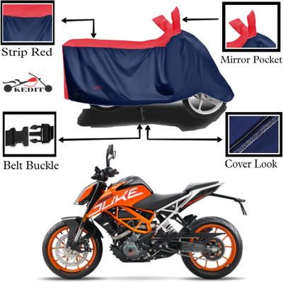 KEDIT Two Wheeler Cover for KTM(250 Duke BS6, Red, Blue)