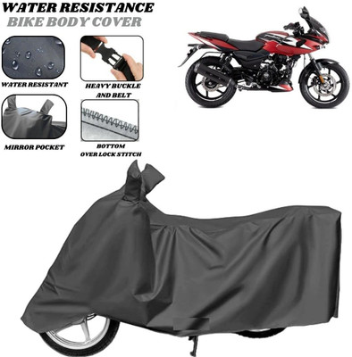 SRP PRODUCT Waterproof Two Wheeler Cover for Bajaj(Pulsar 220F, Grey)