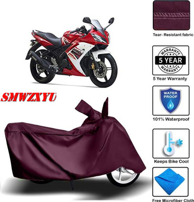 smwzxyu Waterproof Two Wheeler Cover for Yamaha(R15, Maroon)