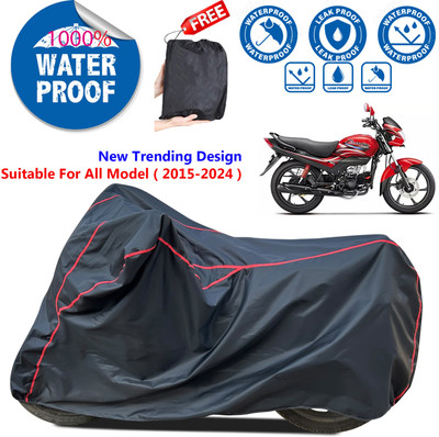 AutoGalaxy Waterproof Two Wheeler Cover for Hero(Passion Plus, Black)