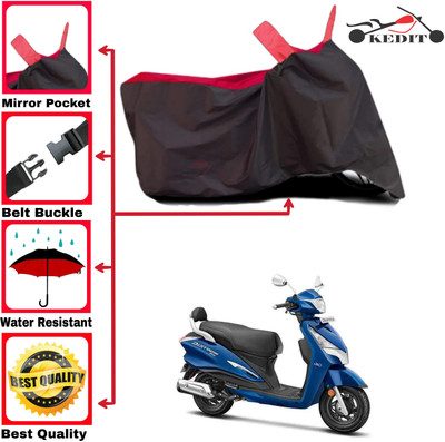 KEDIT Two Wheeler Cover for Universal For Bike(Destini 125, Red, Black)