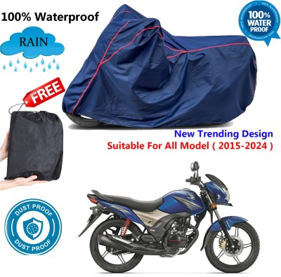 AUTOCAD Waterproof Two Wheeler Cover for Honda(CB Shine SP, Blue, Red)