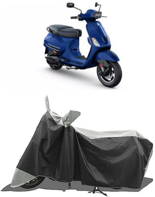 GROFATIK Two Wheeler Cover for Vespa(Piaggio Elettrica BS6, Grey)