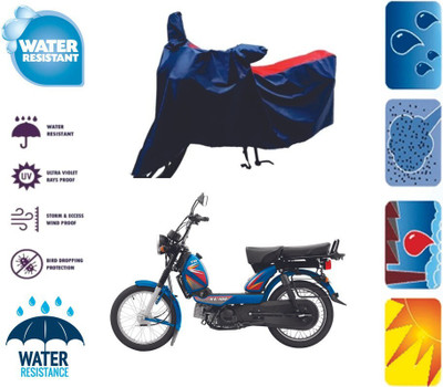Mdstar Waterproof Two Wheeler Cover for TVS(XL 100 Heavy Duty BS6, Red, Blue)