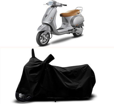 RABABLI Waterproof Two Wheeler Cover for Vespa(Vespa VXL 125, Black)