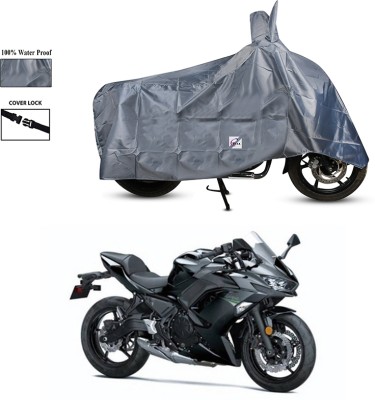 EGAL Waterproof Two Wheeler Cover for Kawasaki(Ninja 650 BS6, Grey)