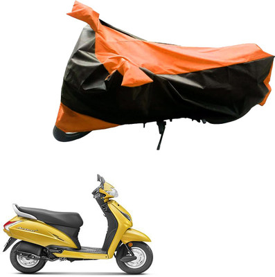 Mdstar Waterproof Two Wheeler Cover for Honda(Activa 5G, Black, Orange)