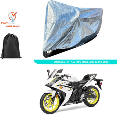 PAGORA Waterproof Two Wheeler Cover for Yamaha(YZF R3, Silver)