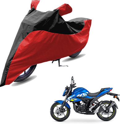 RiderShine Two Wheeler Cover for Suzuki(Gixxer Special Edition BS6, Red, Black)