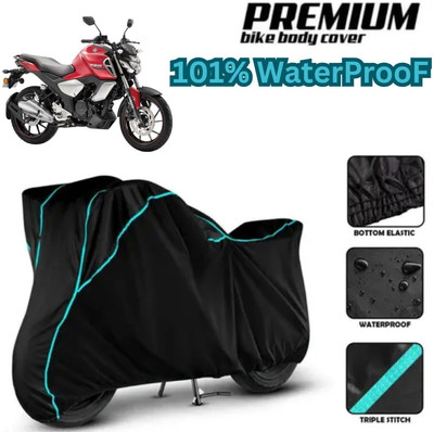 Shiv Kanha Waterproof Two Wheeler Cover for Yamaha(FZ, Black)