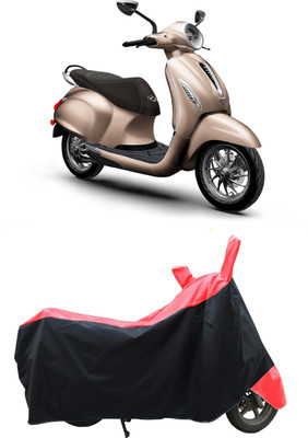 Coxtor Two Wheeler Cover for Bajaj(New Chetak, Red)