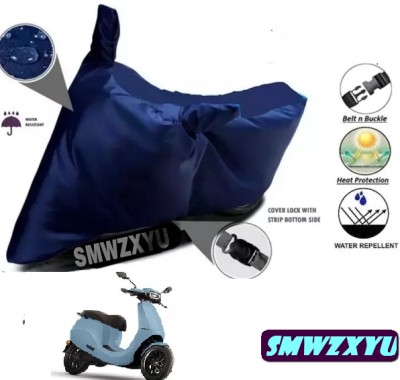 smwzxyu Two Wheeler Cover for Ola(Electric Scooter, Blue)