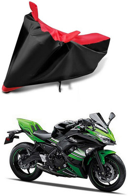 AutoGalaxy Waterproof Two Wheeler Cover for Kawasaki(Ninja 650, Red, Black)