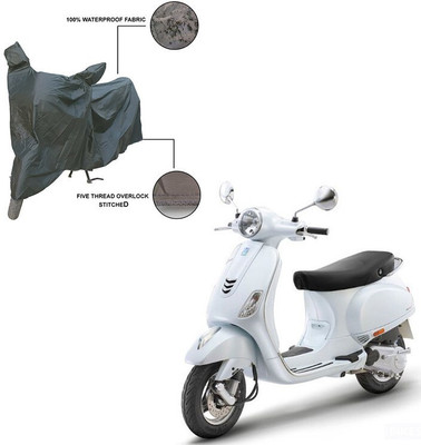 Furnish Flow Two Wheeler Cover for Vespa(Vespa LX 125, Grey)