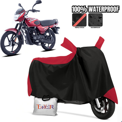 TENNYCER Waterproof Two Wheeler Cover for Bajaj(CT110, Red, Black)