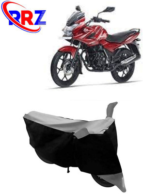 RRZ Waterproof Two Wheeler Cover for Bajaj(Discover 150 f, Black, Grey)