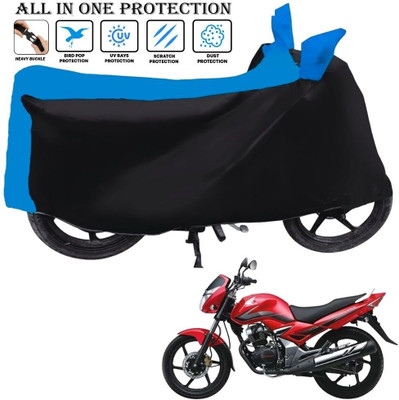 OliverX Waterproof Two Wheeler Cover for Honda(CB Unicorn 150, Black, Blue)