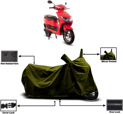 Amexride Two Wheeler Cover for Hero Electric(Electric Atria, Green)