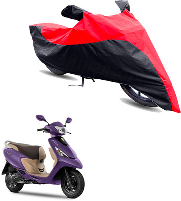 RiderShine Two Wheeler Cover for TVS(Scooty Zest 110, Red, Black)