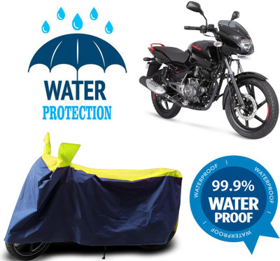 RTS COLLECTIONS Waterproof Two Wheeler Cover for Bajaj(Pulsar 125 Neon, Multicolor)