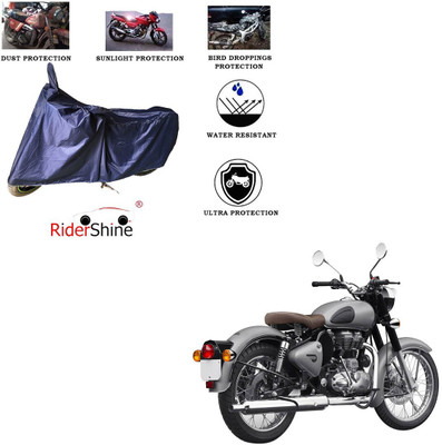 RiderShine Two Wheeler Cover for Royal Enfield(Classic 500, Blue)