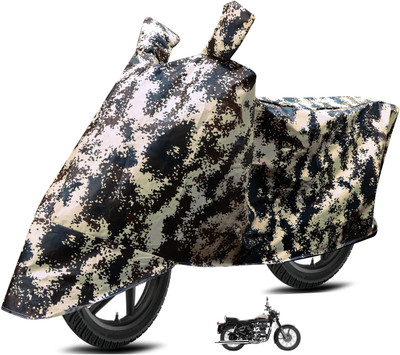 Euro Care Waterproof Two Wheeler Cover for Royal Enfield(Standard 350, Silver)