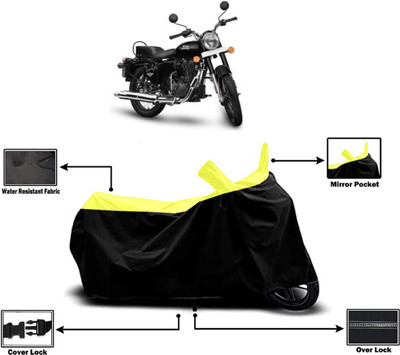 Amexride Two Wheeler Cover for Royal Enfield(Bullet 350 New, Yellow)