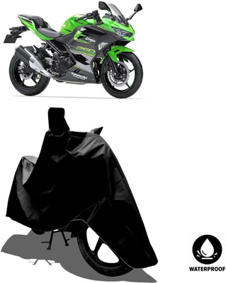 Amexride Waterproof Two Wheeler Cover for Kawasaki(Ninja 250, Black)