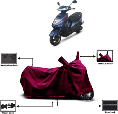 Amexride Two Wheeler Cover for Okinawa(Ridge, Maroon)