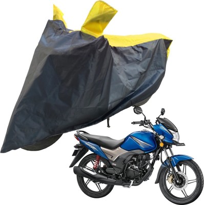 RiderShine Two Wheeler Cover for Honda(CB Shine, Black, Yellow)