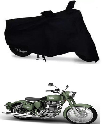THE REAL ARV Waterproof Two Wheeler Cover for Royal Enfield(Battle, Black)