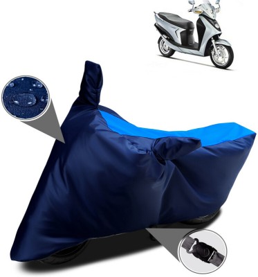 THE REAL ARV Waterproof Two Wheeler Cover for Hero(Leap Hybrid SES, Blue)